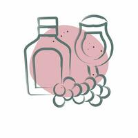 icona vino. relazionato per argentina simbolo. colore individuare stile. semplice design modificabile. semplice illustrazione vettore