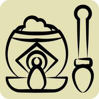 icona compagno tè. relazionato per argentina simbolo. mano disegnato stile. semplice design modificabile. semplice illustrazione vettore