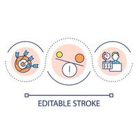 errori nel attività commerciale pianificazione ciclo continuo concetto icona. scegliere sbagliato strategia per azienda. fallimento astratto idea magro linea illustrazione. isolato schema disegno. modificabile ictus vettore