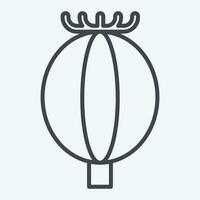 icona oppio. relazionato per dipendenza dizionario simbolo. linea stile. semplice design modificabile. semplice illustrazione vettore