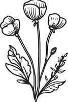 papavero disegno, matita disegno stampabile parete arte, papavero fiore Stampa, singolo papavero fiore disegno, schizzo gladiolo fiore disegni, nero papaveri tatuaggio papavero fiore tatuaggio nero e bianca vettore