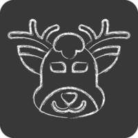 icona cervo. relazionato per animale simbolo. gesso stile. semplice design modificabile. semplice illustrazione vettore