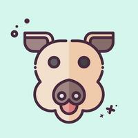 icona maiale. relazionato per animale simbolo. mbe stile. semplice design modificabile. semplice illustrazione vettore