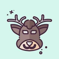 icona cervo. relazionato per animale simbolo. mbe stile. semplice design modificabile. semplice illustrazione vettore
