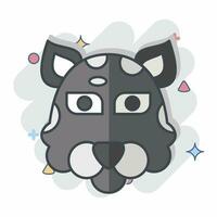 icona giaguaro. relazionato per animale simbolo. comico stile. semplice design modificabile. semplice illustrazione vettore