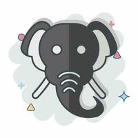 icona elefante. relazionato per animale simbolo. comico stile. semplice design modificabile. semplice illustrazione vettore