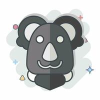 icona koala. relazionato per animale simbolo. comico stile. semplice design modificabile. semplice illustrazione vettore