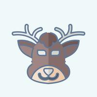 icona cervo. relazionato per animale simbolo. scarabocchio stile. semplice design modificabile. semplice illustrazione vettore