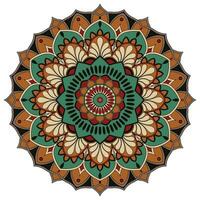 mandala design. mandale icona. bohémien ornamento indiano e decorazione tema. colorato e isolato design. vettore