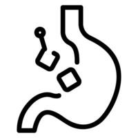 icona della linea dello stomaco vettore