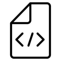 icona della linea di codifica vettore