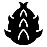 icona del glifo della frutta del drago vettore