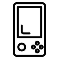 icona della linea della console di gioco vettore