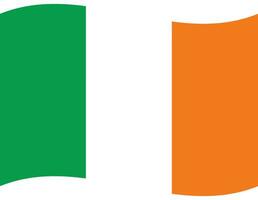 Irlanda bandiera. Irlanda bandiera onda. bandiera di Irlanda vettore