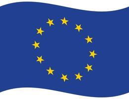 bandiera di Europa. europeo unione. Unione Europea bandiera. europeo bandiera onda vettore