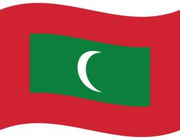 Maldive bandiera. bandiera di Maldive. Maldive bandiera onda vettore