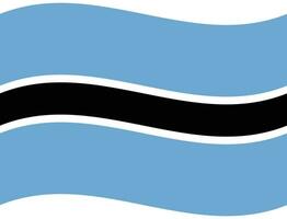 Botswana bandiera onda. Botswana bandiera. bandiera di Botswana vettore