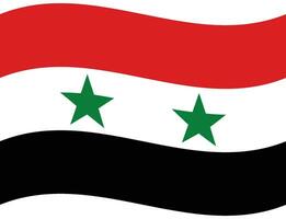 Siria bandiera onda. Siria bandiera. bandiera di Siria vettore