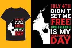 juneteenth giorno maglietta design vettore elementi