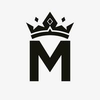 corona logo su lettera m vettore modello per bellezza, moda, elegante, lusso cartello