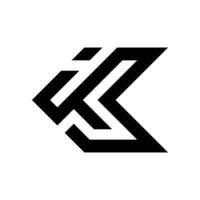 lettera K e io logo design vettore