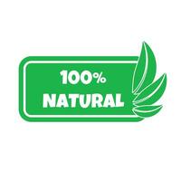 naturale prodotti etichetta, etichetta, distintivo e logo. ecologia icona. logo modello con verde le foglie per biologico e eco amichevole prodotti. vettore illustrazione su bianca sfondo
