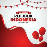 Indonesia indipendenza sfondo. rosso e bianca a tema sfondo per Indonesia indipendenza giorno celebrazione vettore