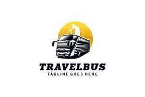 moderno autobus viaggio azienda logo disegno, servizio ufficio logo vettore illustrazione e giro autobus noleggio