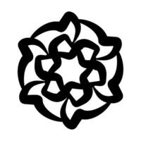 nero ornamentale fiore logo disegno, adatto per utente come il tuo attività commerciale icona nel il campo di bellezza o decorazione vettore