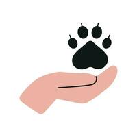 il logo di animale domestico cura. simboli di il cartello di il animale cura logo vettore