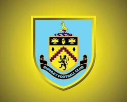 burnley fc club logo simbolo premier lega calcio astratto design vettore illustrazione con giallo sfondo