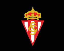 sportivo gijon club simbolo logo la liga Spagna calcio astratto design vettore illustrazione con nero sfondo