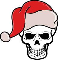 Santa cranio vettore portafortuna personaggio