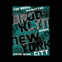 brooklyn scritte, citazioni, grafico illustrazione, tipografia vettore, per casuale t camicia Stampa vettore