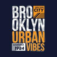 brooklyn lettering abstrac grafico, tipografia disegno, moda t camicia, vettore illustrazione