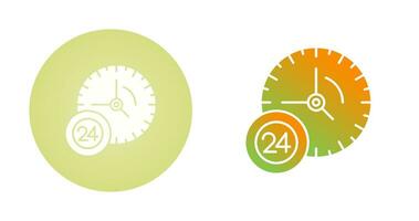 Icona del vettore di servizio 24 ore su 24