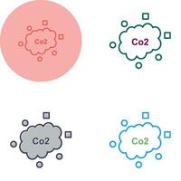 anidride carbonica vettore icona