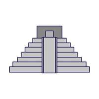 simbolo della costruzione della piramide messicana vettore