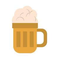 bevanda liquore e bevanda grande bicchiere di birra icona cartoni animati illustrazione vettoriale graphic design