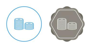 pila di monete vettore icona