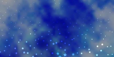 layout vettoriale blu scuro con stelle luminose