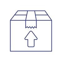 icona isolata di scatola pacchetto carico vettore