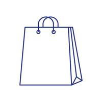 icona isolata di shopping bag di carta vettore