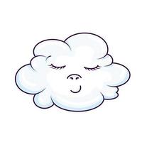 simpatica icona in stile nuvola kawaii vettore