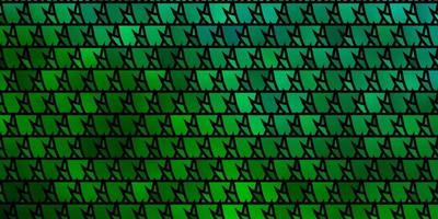 modello vettoriale verde chiaro con triangoli di cristalli