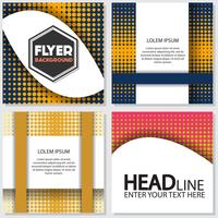 halftone Flyer style background Modello di progettazione vettore