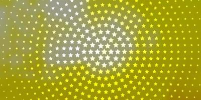 layout vettoriale giallo chiaro con stelle luminose