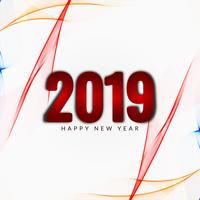 Felice anno nuovo 2019 sfondo decorativo vettore