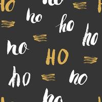 modello senza cuciture di Natale e Capodanno, con lettere disegnate a mano ho ho ho, modello senza cuciture retrò e vintage. sfondo illustrazione vettoriale. vettore