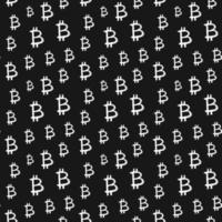 bitcoin segno icona pennello lettering seamless pattern, grunge simboli calligrafici sfondo, illustrazione vettoriale
